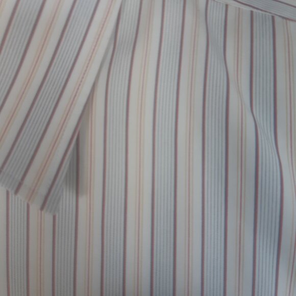 Boss Hugo Boss French Cuff SZ 16 100% Cotton Men's Striped Button Up Shirt - Picture 5 of 16